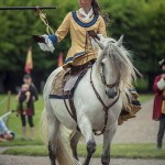 Barocka damer och tornerspel på Skoklosters slott tornerspel svärd slott skoklosters slott skokloster riddarspel riddare lans hästar damer barocka damer barock 