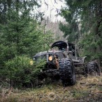 Offroad Rörken December uteiskogen skogskörning skogen rörken offroad lerkörning lera jeep flyger 