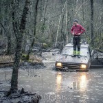 Offroad Rörken December uteiskogen skogskörning skogen rörken offroad lerkörning lera jeep flyger 