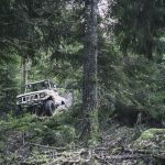 Rörken Januari 2018 ute i skogen skogen rörken offroad lera granar 